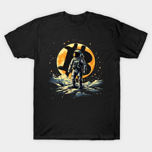 Bitcoin To The Moon T-Shirt by Edgi